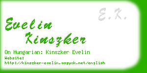 evelin kinszker business card